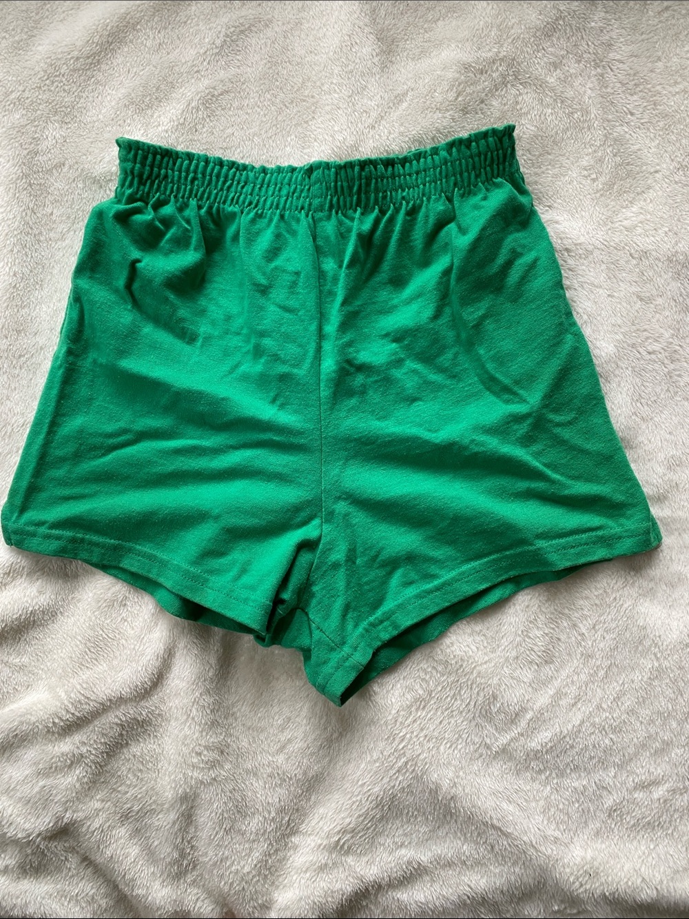 Soffe Bright Green High-Waist Athletic Shorts